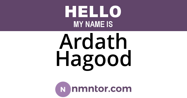 Ardath Hagood