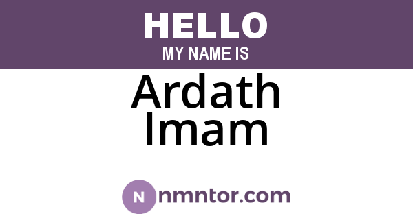 Ardath Imam