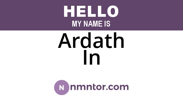 Ardath In