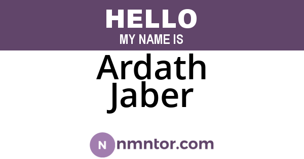 Ardath Jaber