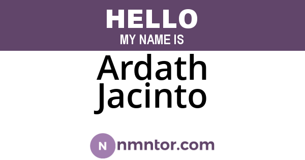 Ardath Jacinto