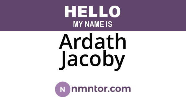 Ardath Jacoby
