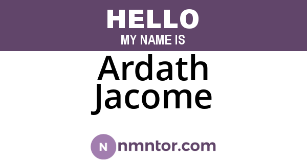 Ardath Jacome
