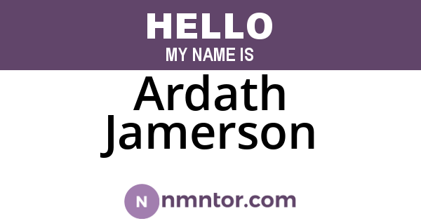 Ardath Jamerson