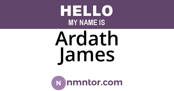 Ardath James