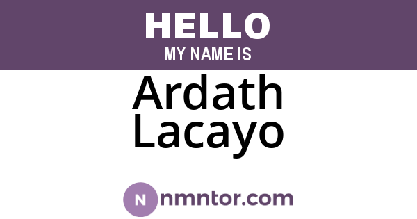 Ardath Lacayo