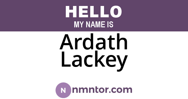 Ardath Lackey