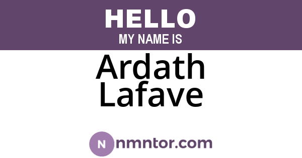 Ardath Lafave