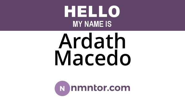 Ardath Macedo
