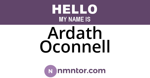 Ardath Oconnell