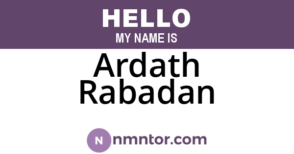 Ardath Rabadan