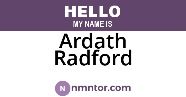 Ardath Radford