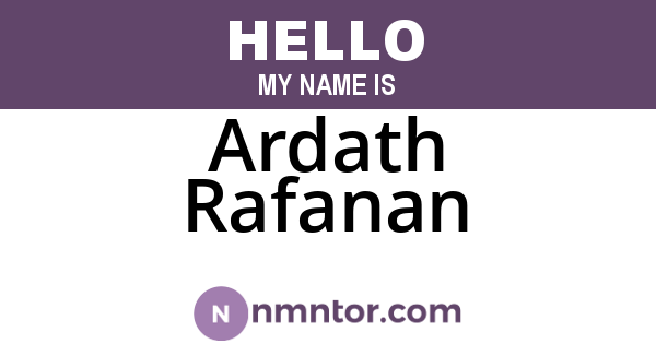 Ardath Rafanan