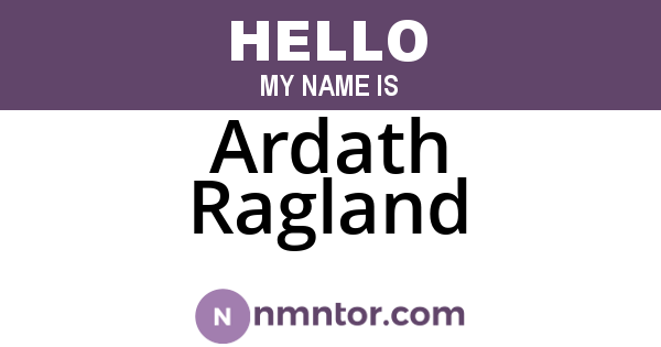 Ardath Ragland