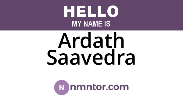 Ardath Saavedra