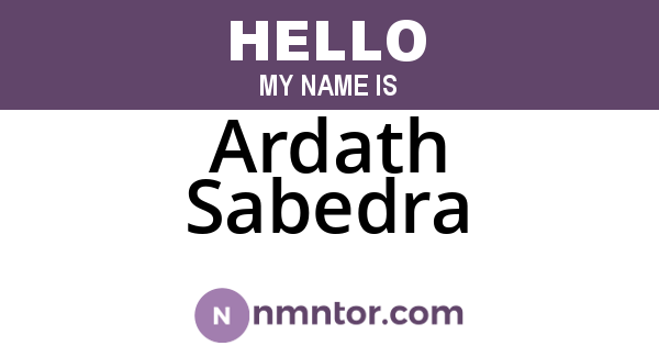 Ardath Sabedra