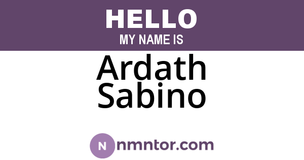 Ardath Sabino