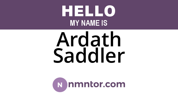 Ardath Saddler