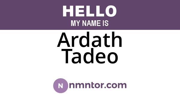 Ardath Tadeo