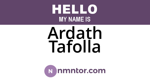 Ardath Tafolla
