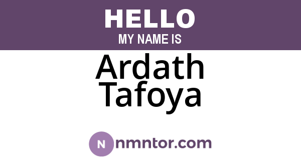 Ardath Tafoya