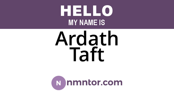 Ardath Taft