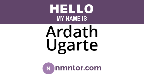 Ardath Ugarte