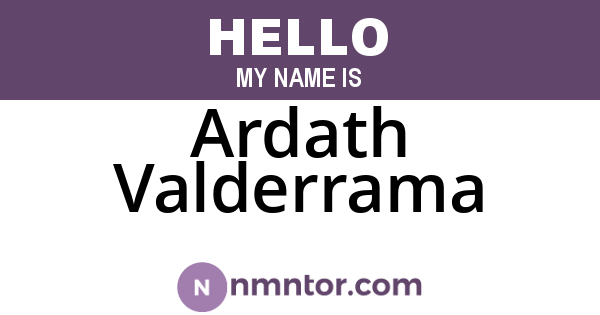 Ardath Valderrama