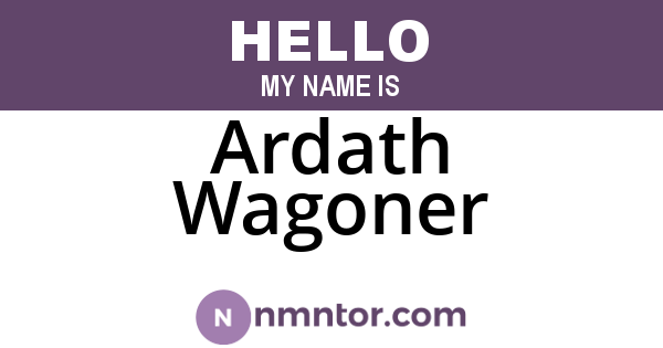 Ardath Wagoner