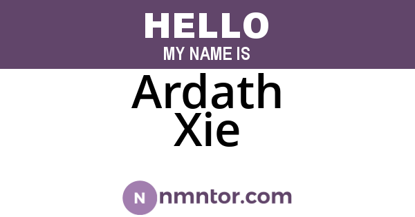 Ardath Xie