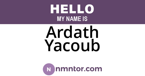 Ardath Yacoub
