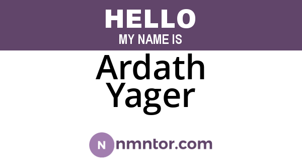 Ardath Yager