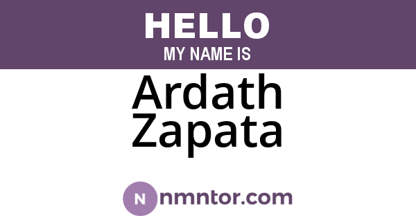 Ardath Zapata
