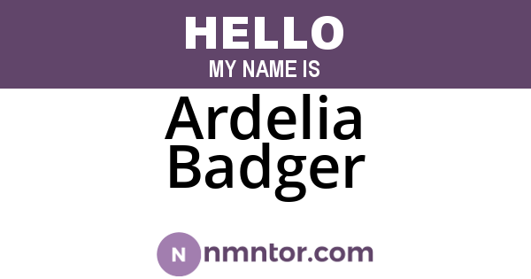Ardelia Badger