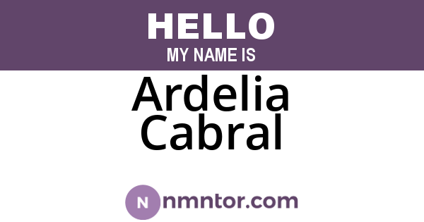 Ardelia Cabral