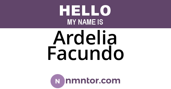 Ardelia Facundo