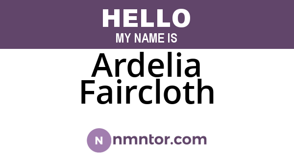 Ardelia Faircloth