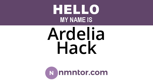Ardelia Hack