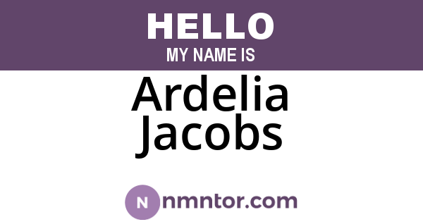 Ardelia Jacobs