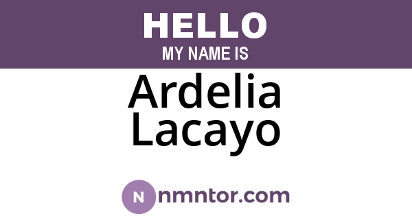 Ardelia Lacayo
