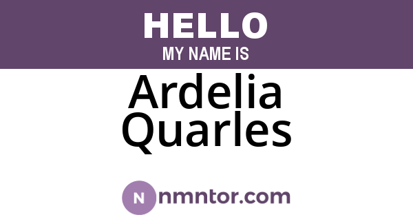 Ardelia Quarles
