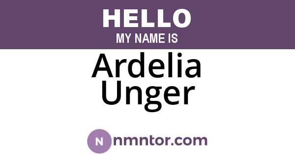 Ardelia Unger