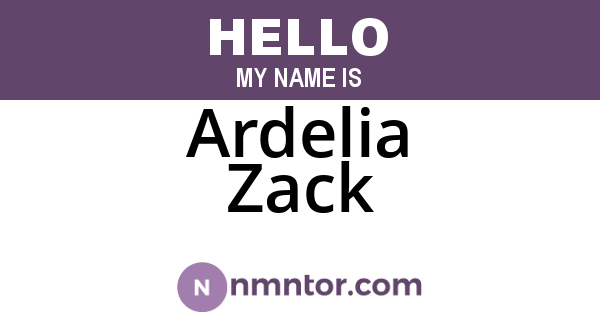 Ardelia Zack