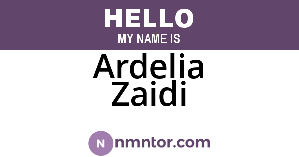 Ardelia Zaidi