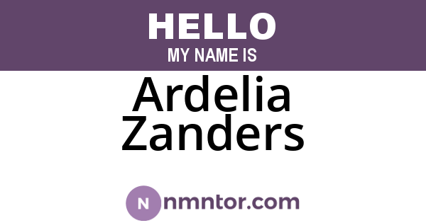 Ardelia Zanders