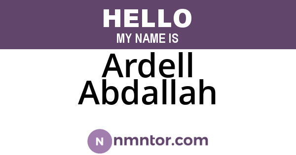 Ardell Abdallah