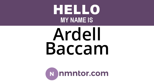 Ardell Baccam