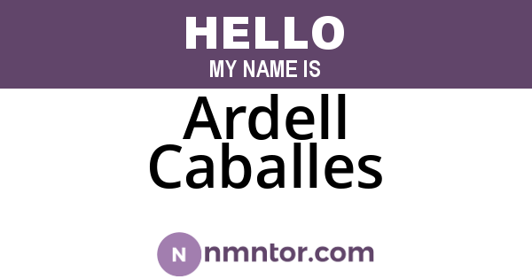 Ardell Caballes
