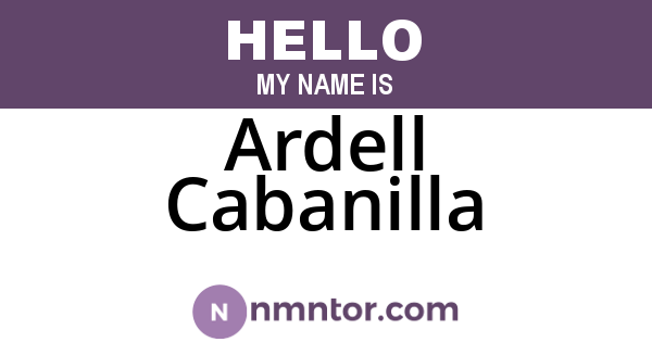 Ardell Cabanilla