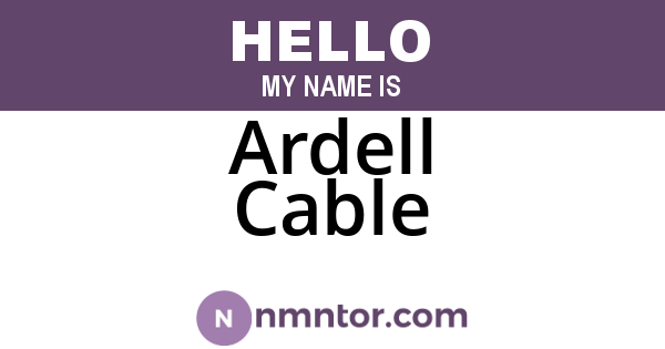 Ardell Cable
